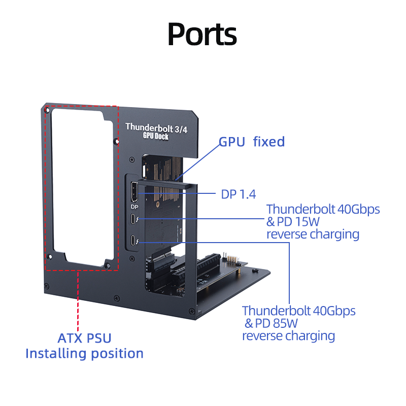 EGPU Thunderbolt 4/3 TB3/TB4 T - Gpu External Dock Egpu Thunderbolt 4 评论和价格