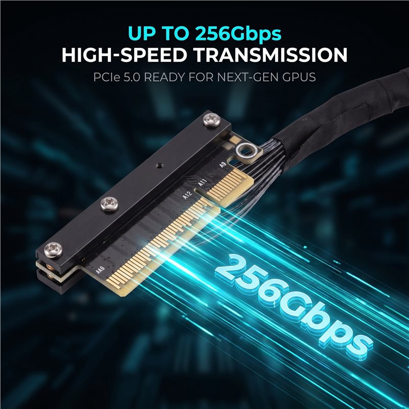 ABUO-Pcie 5.0 X8 Dual Reverse  - Pcie 5.0 Gpu Riser Cable 评论和价格