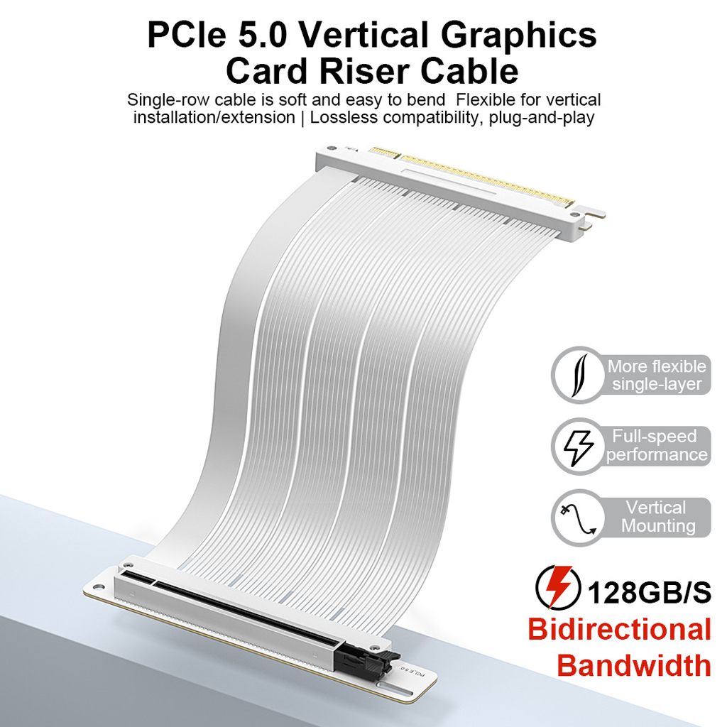 PCI‑E 5.0 X16 GPU Riser Cable  - Pcie 5.0 Gpu Riser Cable 评论和价格