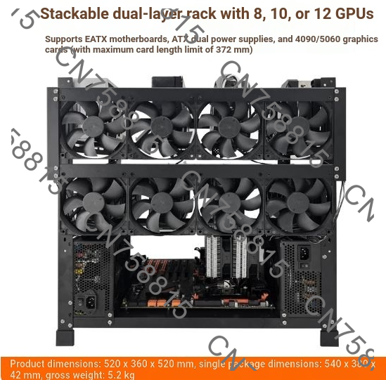 Dual Power Multi AI Mining Rig - Gpu Mining Rig Frame 8 Gpu 评论和价格
